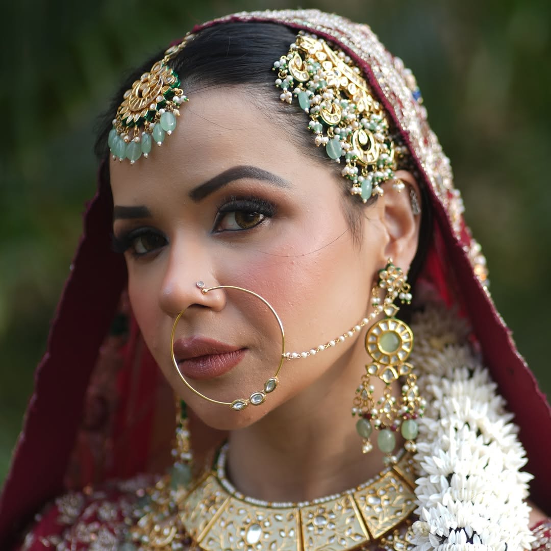 Bridal close-up portrait at Quasar Salon Mohali